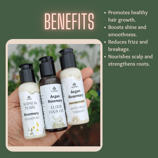 ARGAN - ROSEMARY HAIR CARE COMBO - Travel Mini